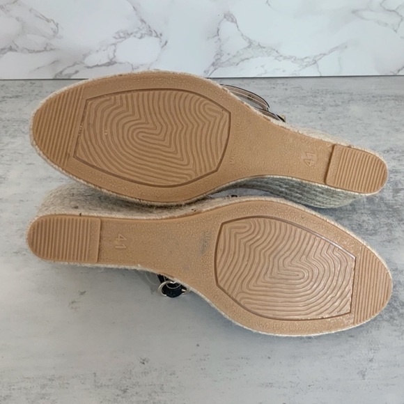 Anthropologie Maypol Rockstud Black Espadrilles Leather Upper, Size 41 / 10.5 - Picture 9 of 11